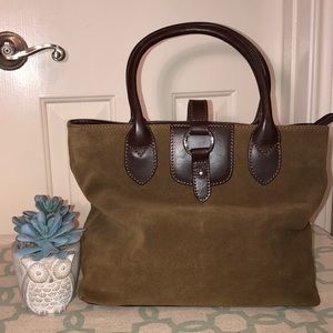 Lands End Suede Handbag